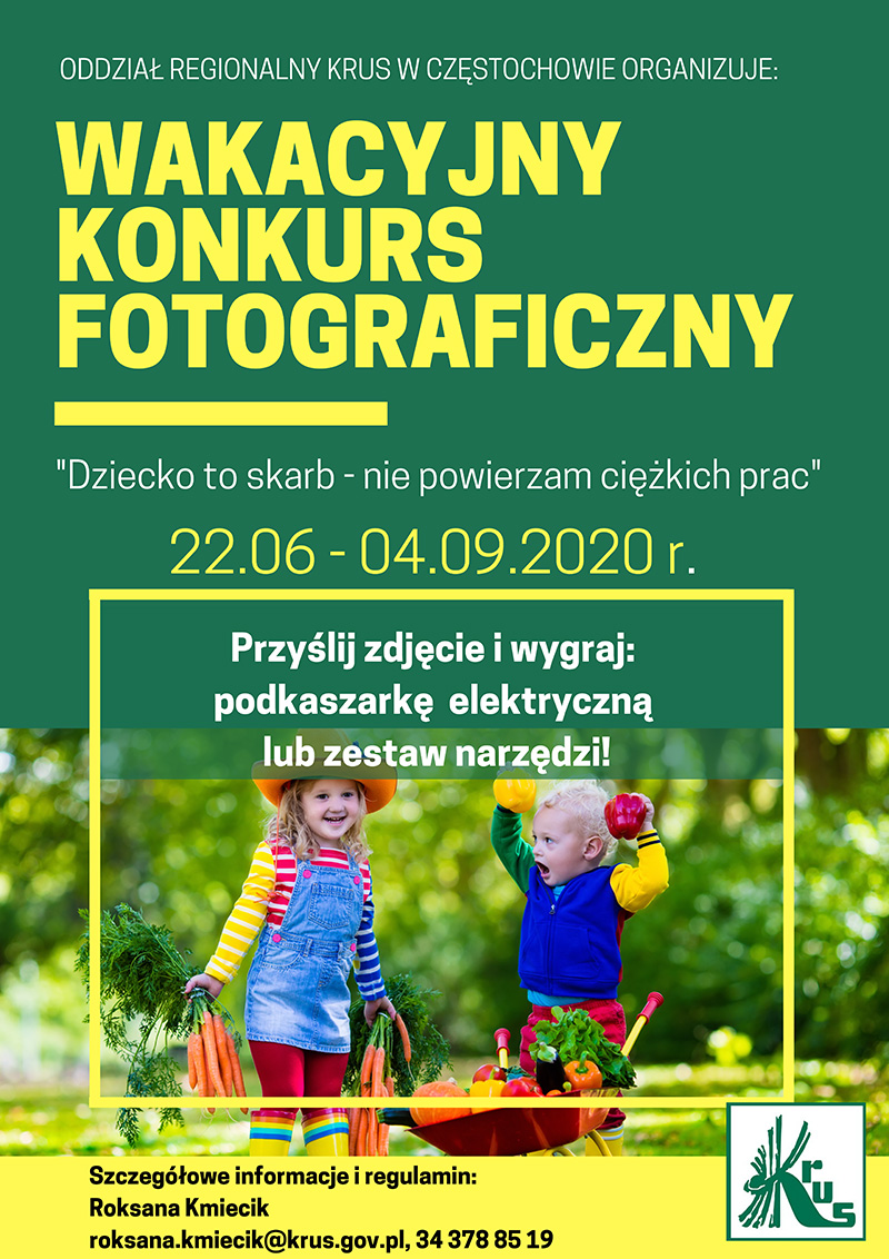 Plakat w sprawie akcji KRUS