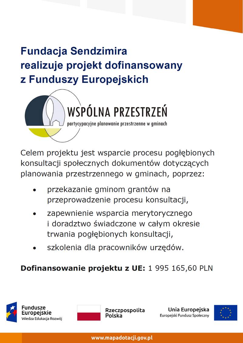 fundacja sendzimira realizuje projekt dofinansowany z funduszy europejskich