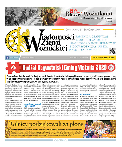 Wiadomości Ziemi Woźnickiej wrzesień